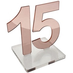 OnDisplay Luxe Laser Cut Mirrored Acrylic Wedding/Party/Event Table Numbers