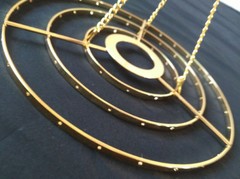 1Pcs 3-Tiered Golden Round Hanger Centerpiece Chandelier Wedding Christmas Party