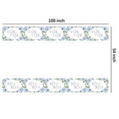 Srua Don Dusty Ble Mr and Mrs Bridal Shower Decorations 55 x 86 inches, Blue