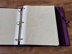 New 3pc Purple Silver Quinceanera Ceremony Set Bible Photo Album Guest Book READ