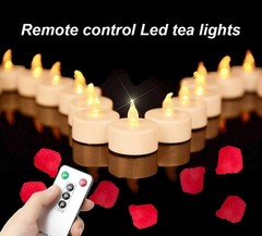 Roomsily LED Tea Lights with Remote 12pack, 12pcs control Warmyellow