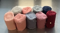 Chiffon Ribbon Mixed Color Silk Ribbon Set 9 Rolls 1.5″ x 3yd 2 Colors Used