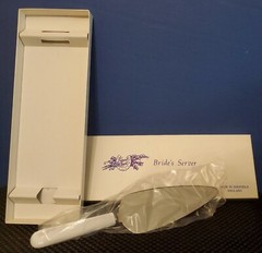 Vtg Capco Sheffield England Cake Pie Cutter Brides Server Pearlized Handle NIB
