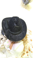 Vintage Western Couple Wedding Cake Topper Cowboy & Bride Tying the Knot