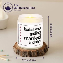 BaubleDazz Funny Wedding Gifts, 7oz, Look at You, Getting Married