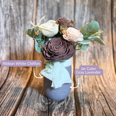 Sola Wood Mauve Wedding Floral Table Centerpieces Set of 3 Bridal Shower Decor