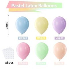 Pastel Balloons Latex Party Balloons – 150 Pack 5inch (Small) 01-assorted-d02