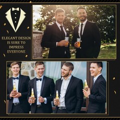 50Pcs Groomsmen Gifts Groomsmen Proposal Box with Shot Glasses Socks Sunglass…