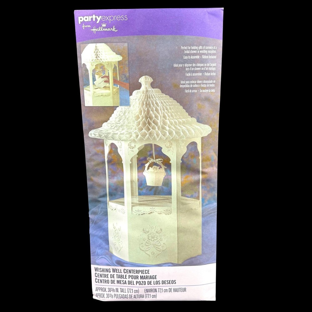 Party Express Hallmark Wishing Well Centerpiece Weddings Bridal Showers USA made