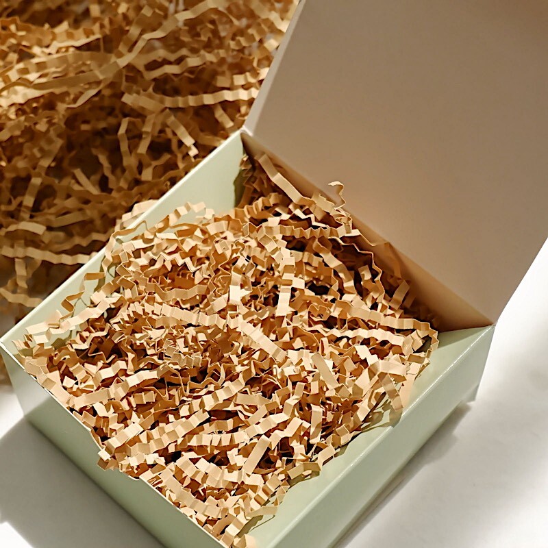 Natural 8 oz Crinkle Cut Kraft Paper Shreds BASKET Gift Box Filler Party Events