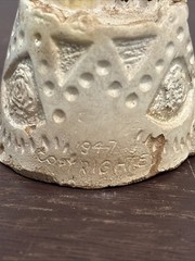 Vintage 1947 Plaster Wedding Cake Topper, Coast Novelty