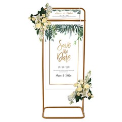 Gold Freestanding Arch Display Stand Iron Wedding Party Decor 1.5M