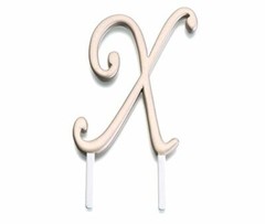 Lillian Rose Monogram Cake Topper Letter X Gold