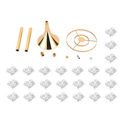 10Pcs Luxurious Acrylic Crystal Flower Stand Wedding Centerpieces on Floor Gold.