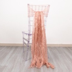 5 Crinkled Sheer Organza CHAIR SASHES Wedding Party Events Decorations Supplies