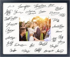 16×20 Graduation Signature Picture Frame with White Mat Display 8×10 Photo fo…