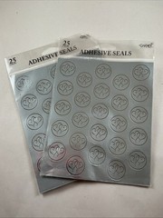 New Set of 2- 25 Silver Entwined Hearts 1″ Wedding Seal Round Stickers 50pc
