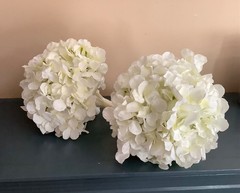 cream ivory hydrangea wedding bouquets set of 2