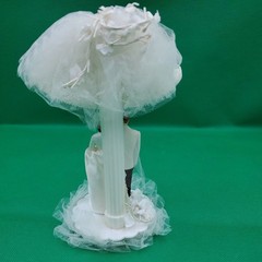 Vintage Wedding Cake Topper, Bride & Groom, Venice CA USA 1959 Coast Novelty Mfg