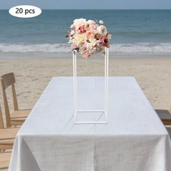White 20 PCS Decoration Flower Stand For Wedding, Flower Stand 9.45*9.45*23.62in