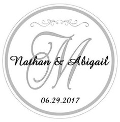 SILVER MONOGRAM WEDDING FAVORS BRIDAL SHOWER TAGS STICKERS LABELS 4 YOUR FAVORS