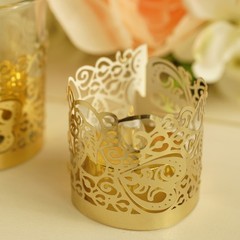 40 pcs Laser Cut Votive Candle Holder Wraps Wedding Centerpieces Decorations