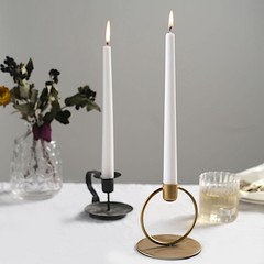 12 White Premium 10″ Taper Candles Unscented Dinner Party Wedding Decorations