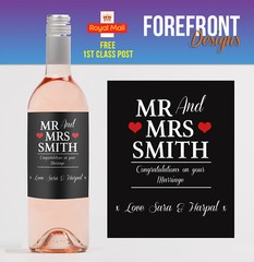 Personalised Wine Bottle Label, Perfect Wedding/Marriage Gift/ any occasion!!