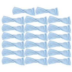 20Pcs Reusable Elastic Chair Sashes Bands for Party Sky Blue Universal Fit