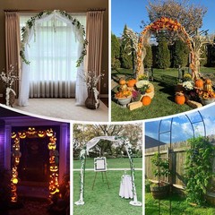 7.9 ft Metal Green Stand Arch Wedding Party Prom Garden Floral Decoration US