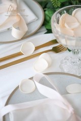 300 PCS Cream Faux Silk Rose Petals for Wedding Flower Girl Basket Scatter