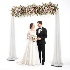 10x10ft Adjustable Wedding Backdrop Stand Background Curtain Pipe Stage Stand US