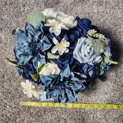 Ling’s Moment Artificial Bridal Boquet – Navy Blue