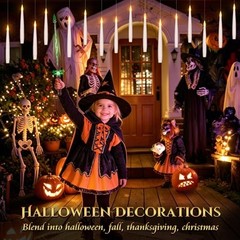 Floating Candles with Wand for Halloween Decorations: 20P-Floating Candles