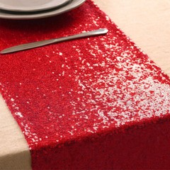 Glitter Sequin Table Runner 12×108 inch for Sparkling Party Home 10 Pack 20 Pack