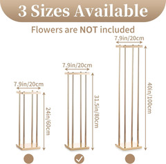 Elegant 31.5″ Tall Metal Flower Centerpiece for Weddings & Events