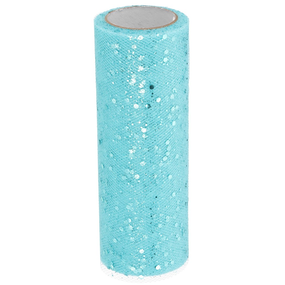 Tulle Fabric Rolls 6″ by 10 Yards Fabric Spool Tulle for DIY, Teal Blue