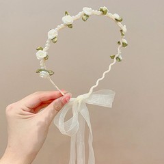 Elegant Pearls Rose Sweet Headwear For Weddings Parties Special Occasion