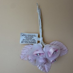 Amscan Satin Sheer Five Flowers With Rhinestones Mini Picks Light Pink