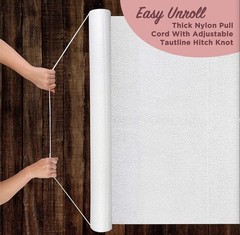 White Wedding Aisle Runner – Professional-Grade Nylon, Includes Tape Double-S…