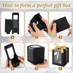 Style Display Gift Boxes 47 Count Paper Gift Boxes 4″ X 3″ With Yellow Ribbon