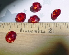 Garnet Ruby Gemstone Confetti Table Scatters, 350pcs 4 Carat Red Fake Diamonds