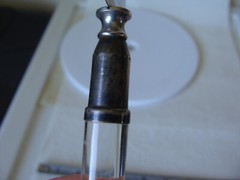 Vtg Cheese Pastry Cake Pie Server Knife Acrylic Sterling Silver Stainless Steel