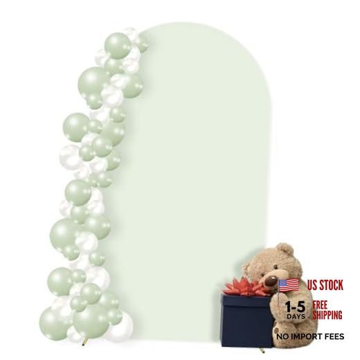 6FT Arch Backdrop Cover Fitted Spandex Backdrop Stand Cover Stretchy 6 Ft Sage