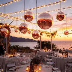 Yescom 24″ Large Disco Ball Mirror Big Hanging Glass for Party Events Wedding