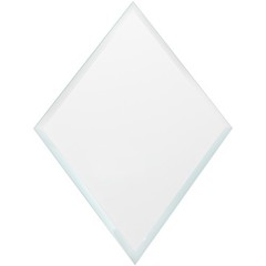 Plymor 6″ x 8″ Diamond-Shaped, 3mm Thick Beveled Clear Glass