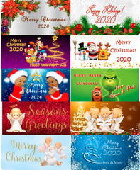 30 Mini Wine/Water Bottle Labels Christmas Holiday Grinch Other Designs