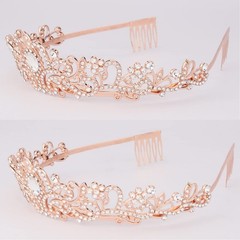 CAVETEE Rose Gold Birthday Crown and Sash for Queen – Women’s