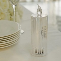 3 Warm White 6″ Battery Operated Diamond Light Pillar LED CANDLES Party Events