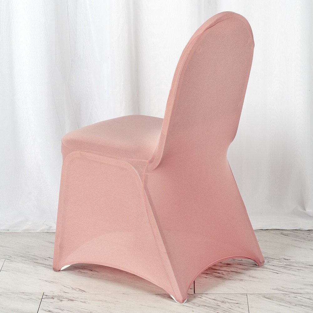 6 Dusty Rose SPANDEX CHAIR COVERS for Wedding Banquet Reception Decorations